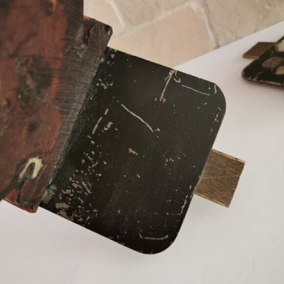 Clam Shell Bookends Antifix Fleur de Lys Book Shelf Decor ALTERED Syroco? - Picture 5 of 10